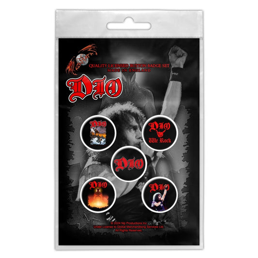 Dio - We Rock - BUTTON BADGE SET - Razamataz