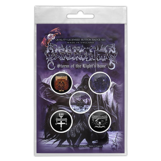 Dissection - Storm Of The Lights Bane - BUTTON BADGE SET - Razamataz