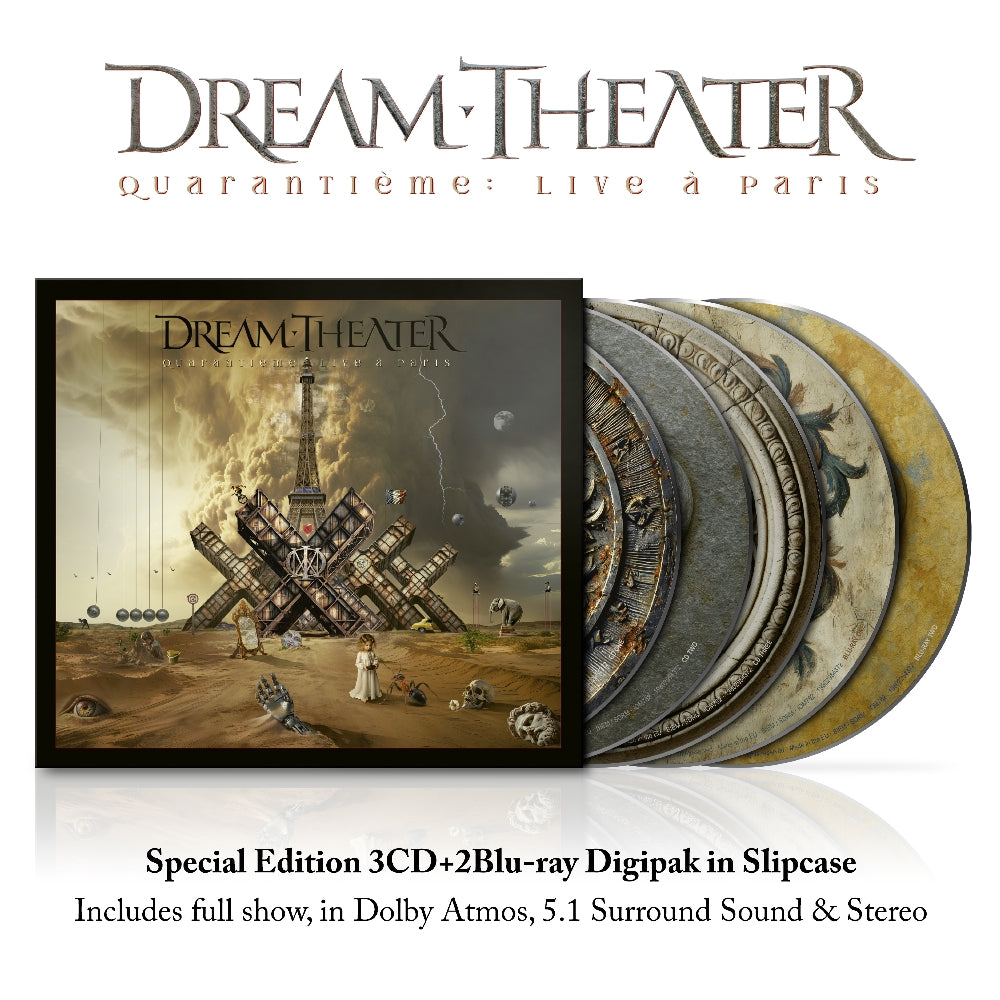 Dream Theater - Quarantième: Live à Paris - 3CD + 2 Blu-ray Digipak Slipcase - Inside Out - Image 2