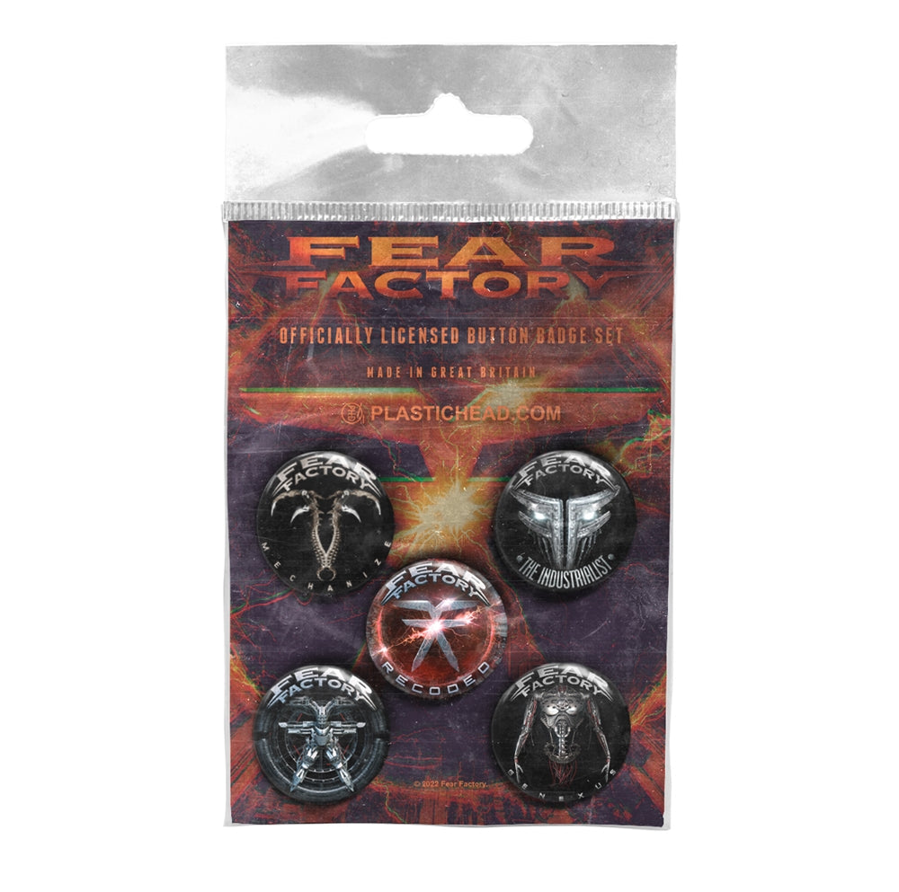 Fear Factory - Albums 2010-2021 - BUTTON BADGE SET - PHD