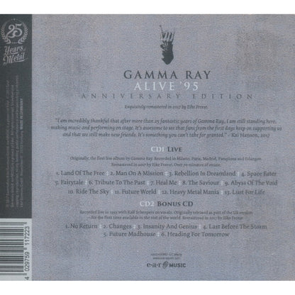 Gamma Ray - Alive '95 - 2CD DIGIPAK - earMUSIC - Image 2