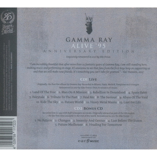Gamma Ray - Alive '95 - 2CD DIGIPAK - earMUSIC - Image 2