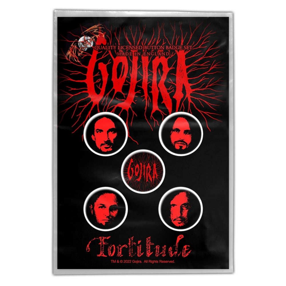 Gojira - Fortitude - BUTTON BADGE SET - Razamataz