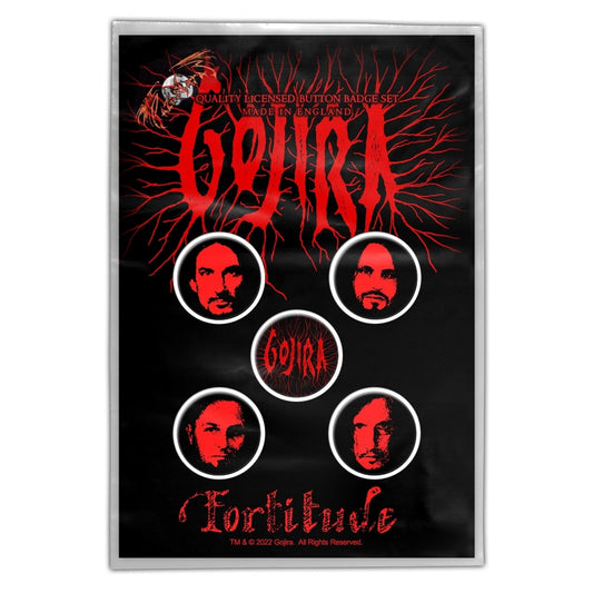 Gojira - Fortitude - BUTTON BADGE SET - Razamataz