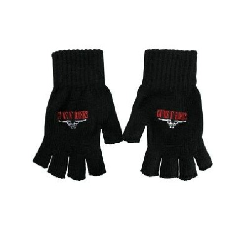 Guns N' Roses - Logo & Pistols - FINGERLESS GLOVES - Razamataz