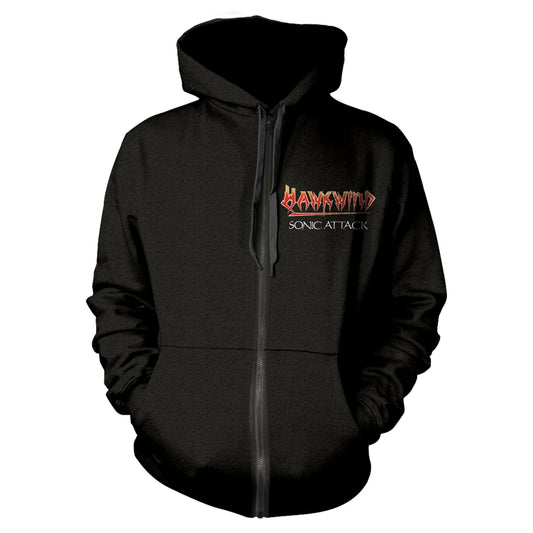 Hawkwind - Sonic Attack - Hooded Sweat Shirt Zip - PHD