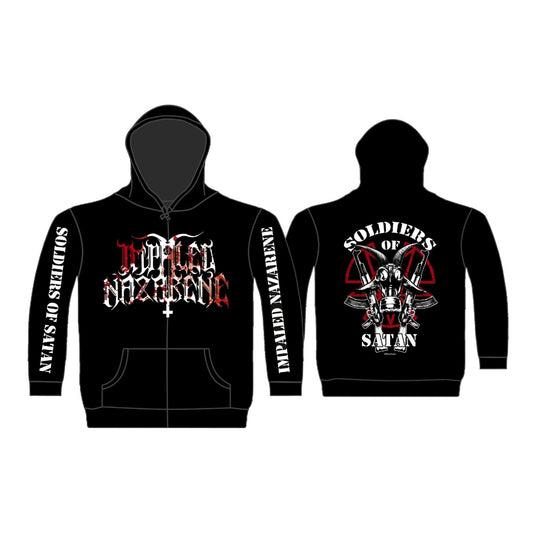 Impaled Nazarene - Soldiers Of Satan - Hooded Sweat Shirt Zip - Razamataz