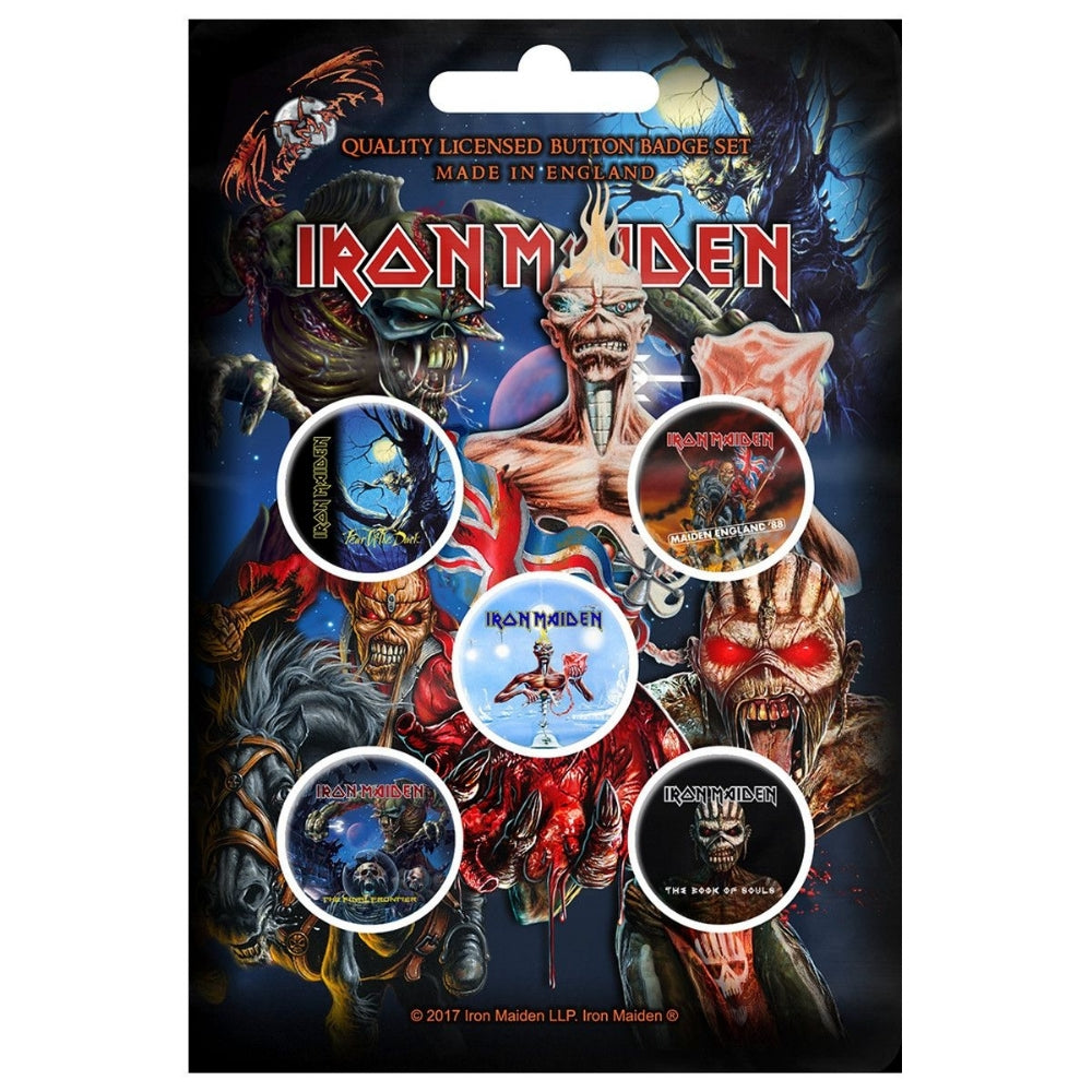 Iron Maiden - Later Albums - BUTTON BADGE SET - Razamataz