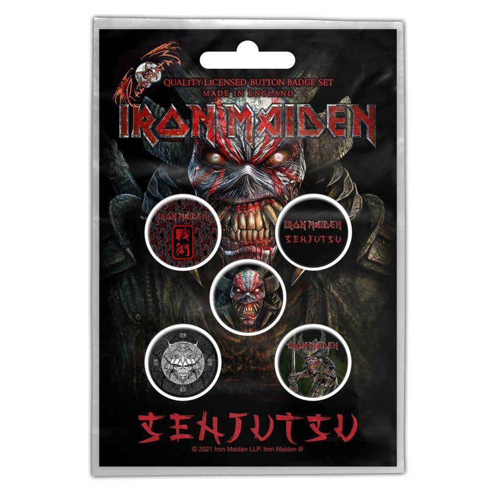 Iron Maiden - Senjutsu - BUTTON BADGE SET - Razamataz