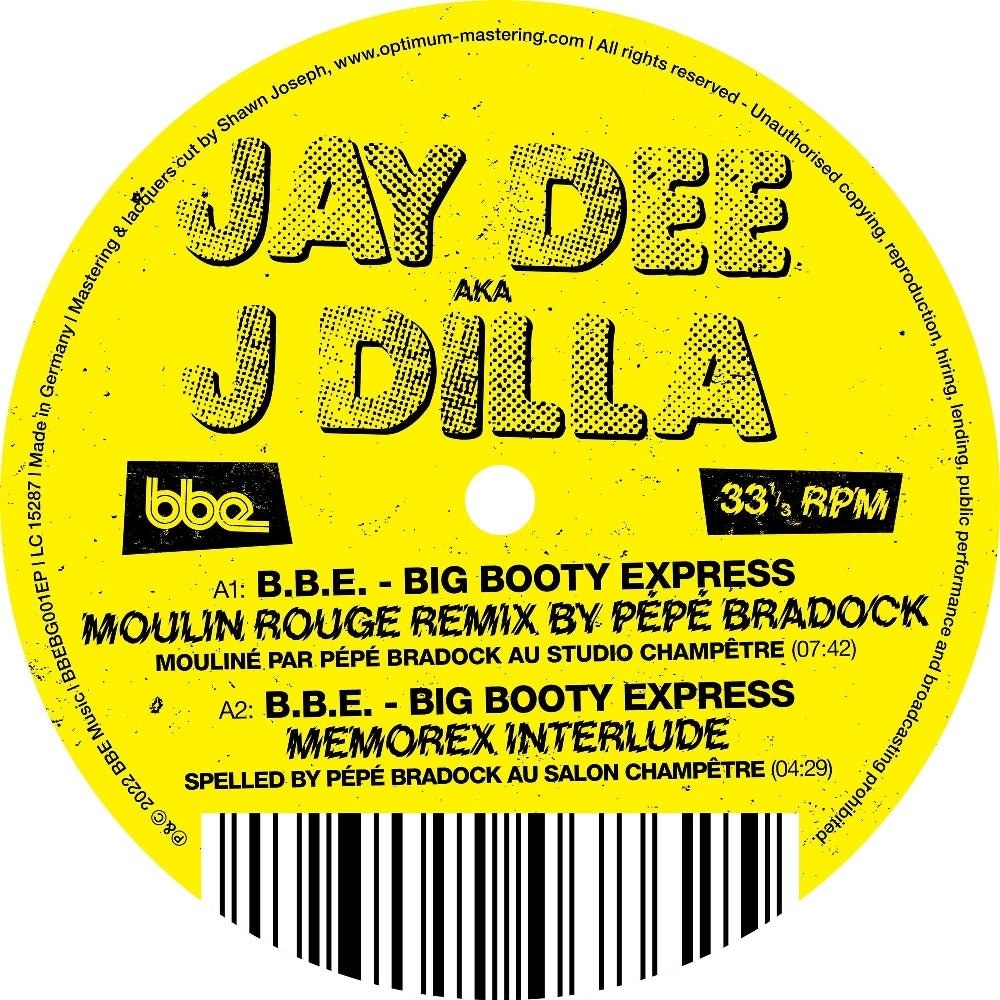 J Dilla - B.B.E. - Big Booty Express Remixes - Mini LP - BBE Music