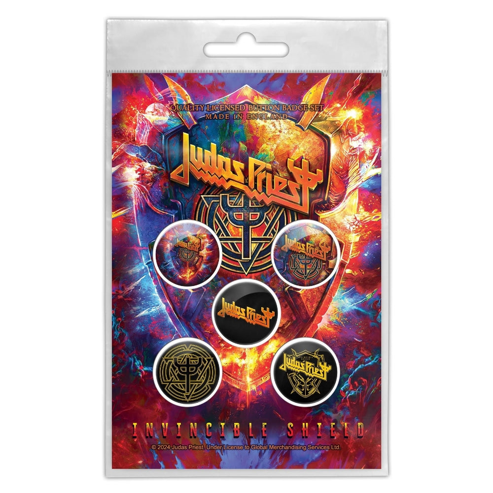 Judas Priest - Invincible Shield - BUTTON BADGE SET - Razamataz