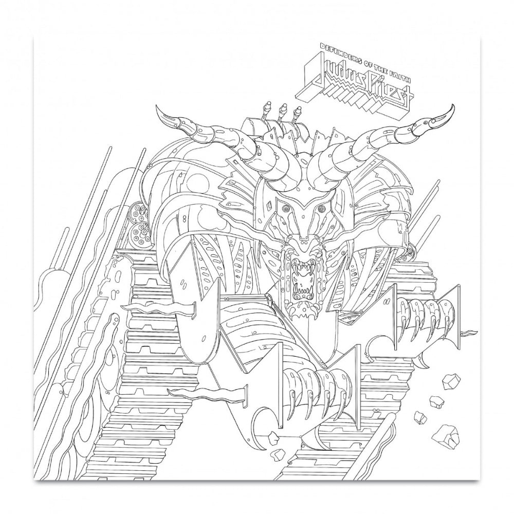 Judas Priest - Only Those Who Kept The Faith Shall Escape The Wrath Of The Metallian... Master Of All Metal - Colouring book - Rock N' Roll Colouring - Image 3