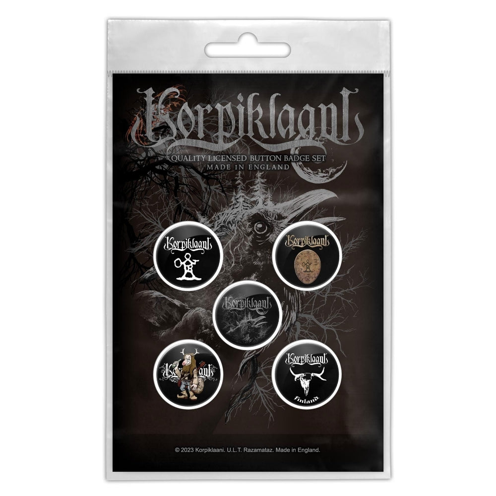 Korpiklaani - Raven - BUTTON BADGE SET - Razamataz
