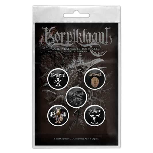 Korpiklaani - Raven - BUTTON BADGE SET - Razamataz