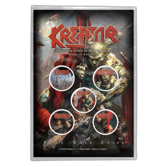 Kreator - Hate Über Alles - BUTTON BADGE SET - Razamataz