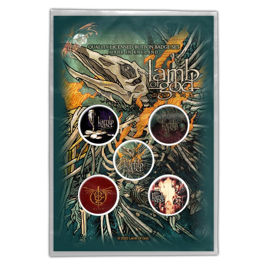 Lamb Of God - Omens - BUTTON BADGE SET - Razamataz