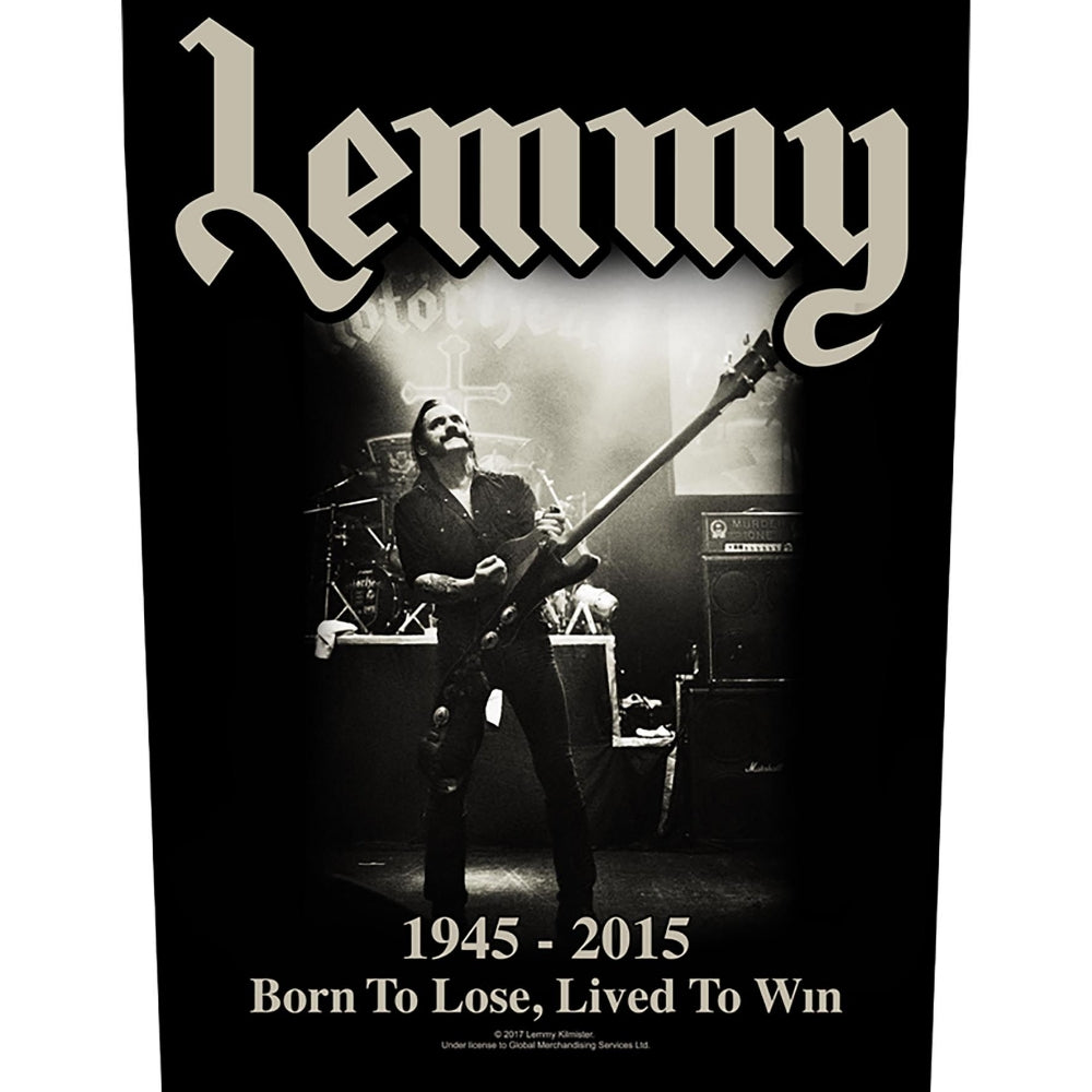 Lemmy - Lived To Win - BACKPATCH - Razamataz