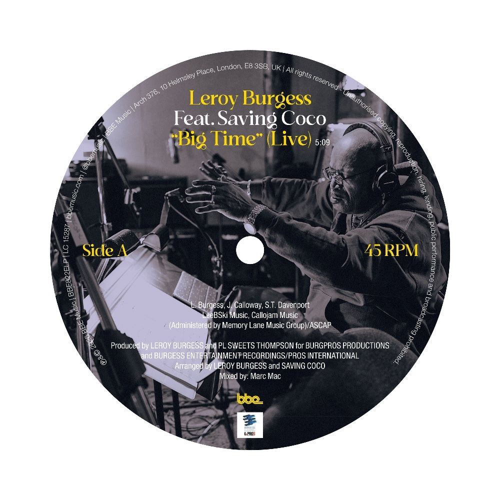 Leroy Burgess - Big Time / Let's Do It - LP - BBE Music