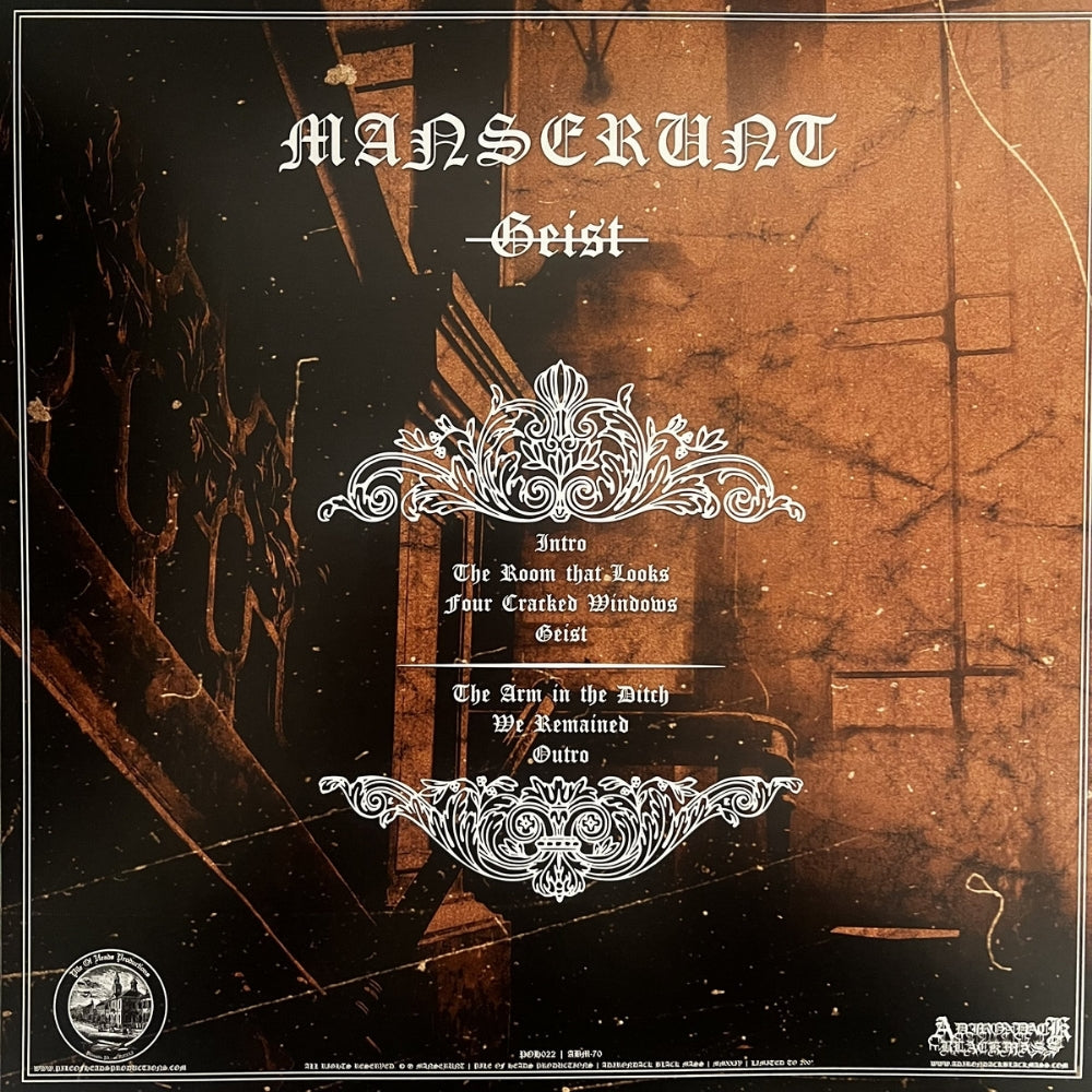Manserunt - Geist - LP - Adirondack Black Mass - Image 2