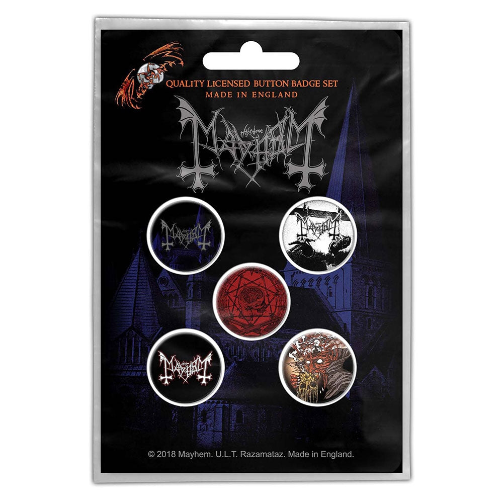 Mayhem - De Mysteriis Dom Sathanas - BUTTON BADGE SET - Razamataz