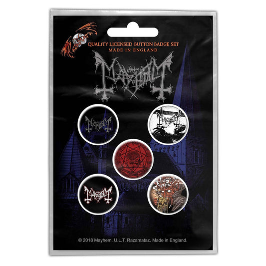 Mayhem - De Mysteriis Dom Sathanas - BUTTON BADGE SET - Razamataz