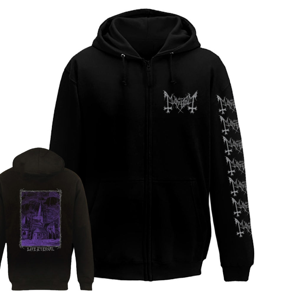 Mayhem - Life Eternal - Hooded Sweat Shirt Zip - Saturnus Productions