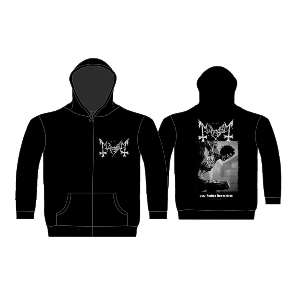 Mayhem - Pure Fucking Armageddon - Hooded Sweat Shirt Zip - Razamataz