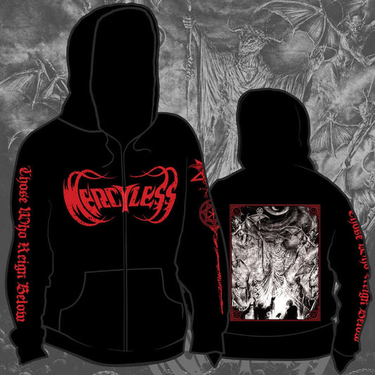 Mercyless - Those Who Reign Below - Hooded Sweat Shirt Zip - Osmose Productions