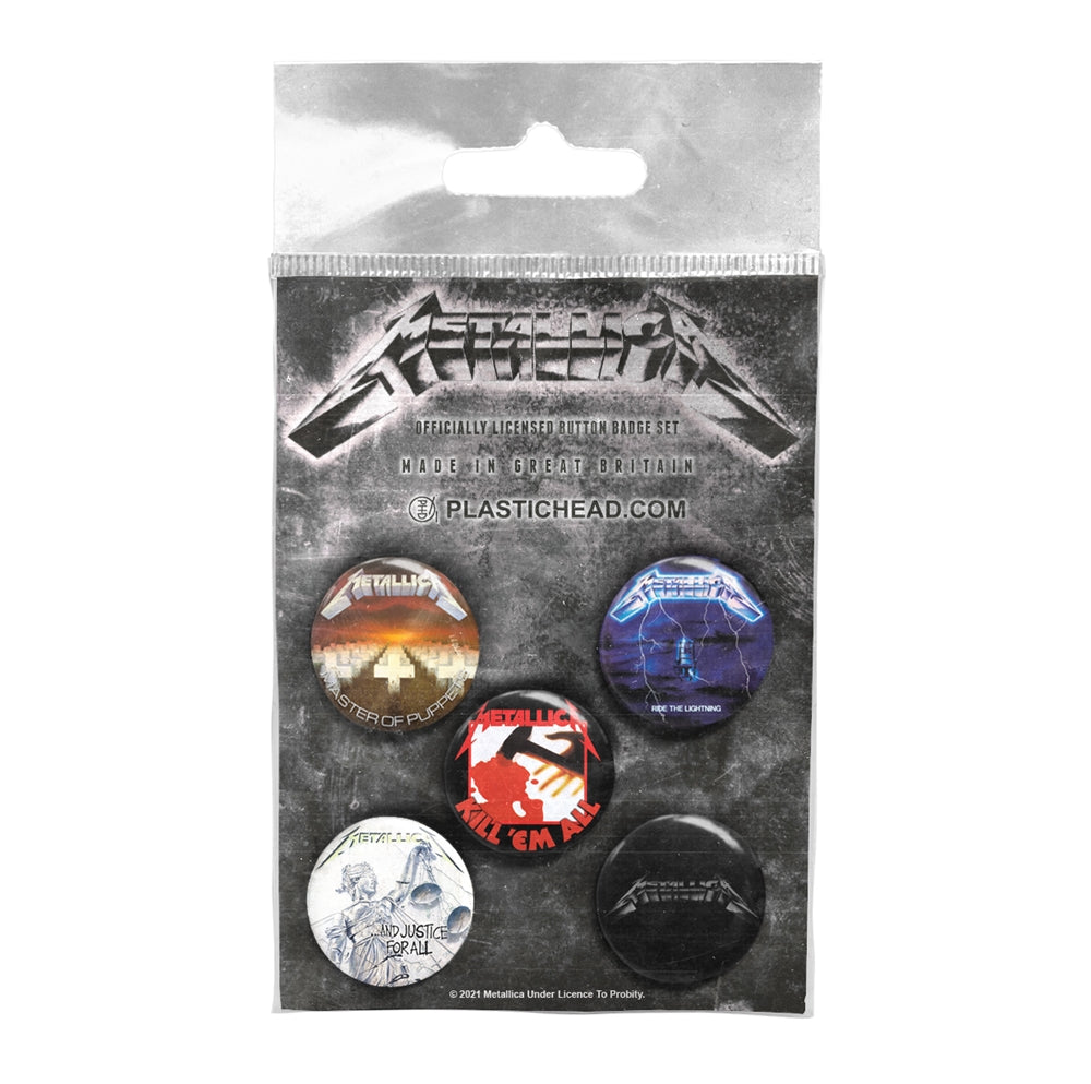Metallica - Albums 1983-1991 - BUTTON BADGE SET - PHD