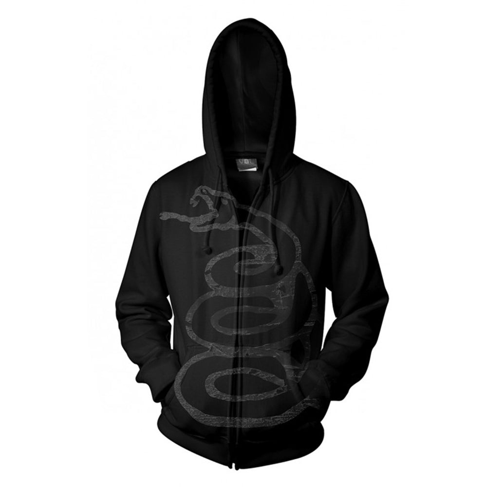 Metallica - Black Album Burnished - Hooded Sweat Shirt Zip - PHD