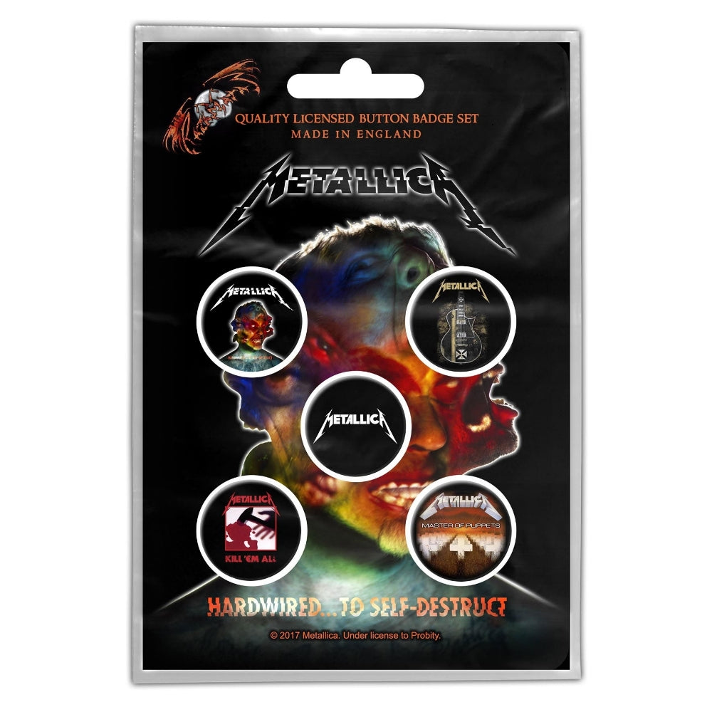 Metallica - Hardwired To Self Destruct - BUTTON BADGE SET - Razamataz