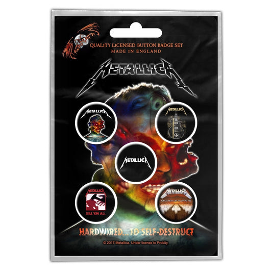 Metallica - Hardwired To Self Destruct - BUTTON BADGE SET - Razamataz