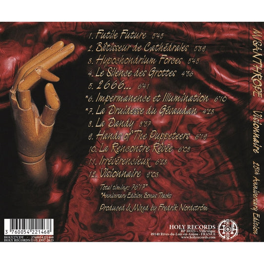 Misanthrope - Visionnaire 25th Anniversary Edition - CD DIGIBOOK - Holy Records - Image 2