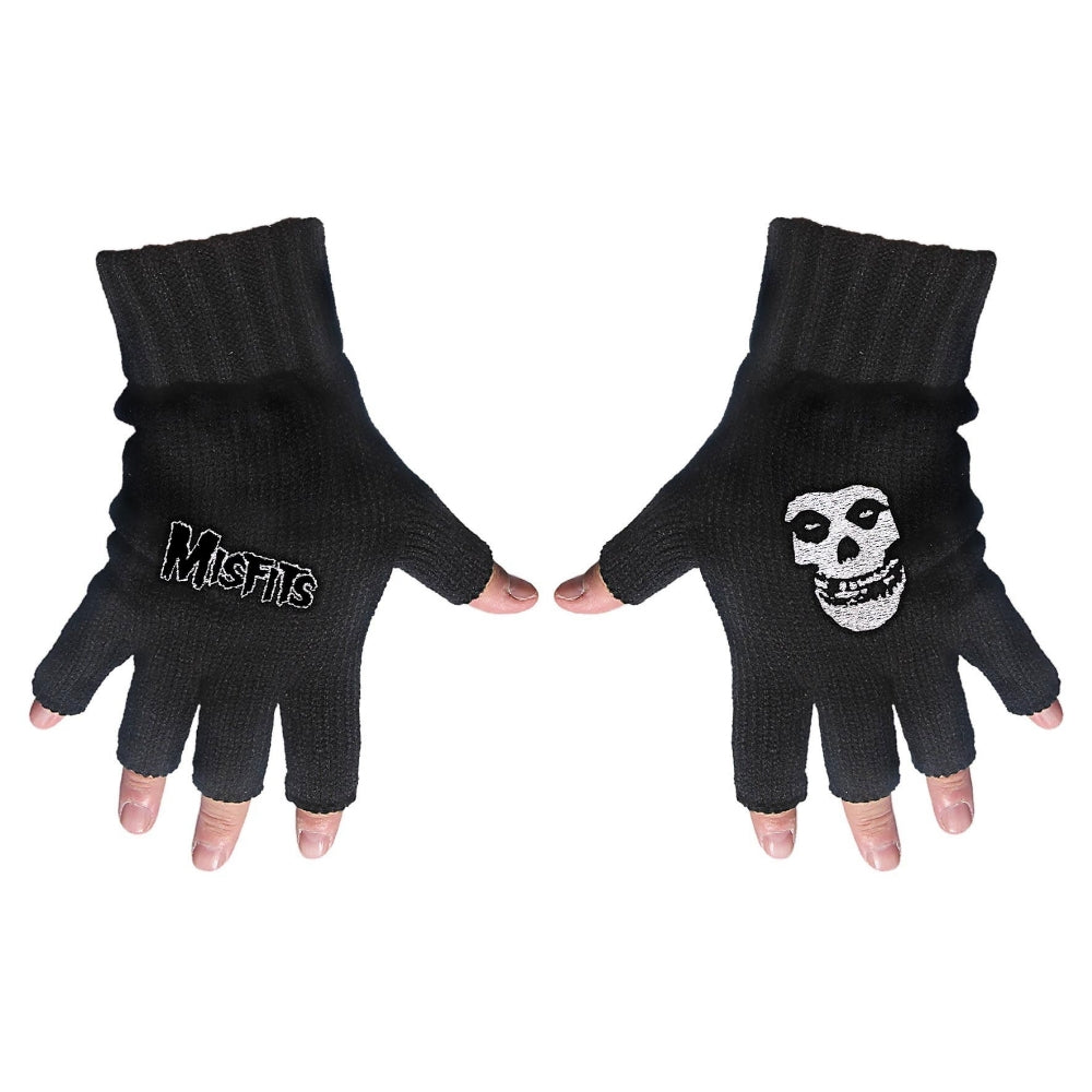 Misfits - Logo & Fiend - FINGERLESS GLOVES - Razamataz