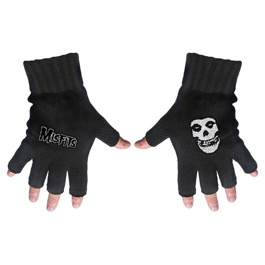 Misfits - Logo & Fiend - FINGERLESS GLOVES - Razamataz