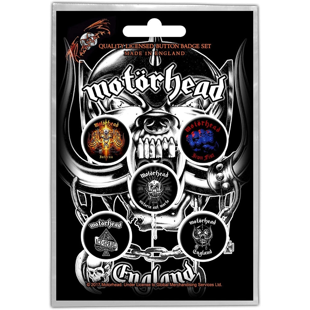Motorhead - England - BUTTON BADGE SET - Razamataz