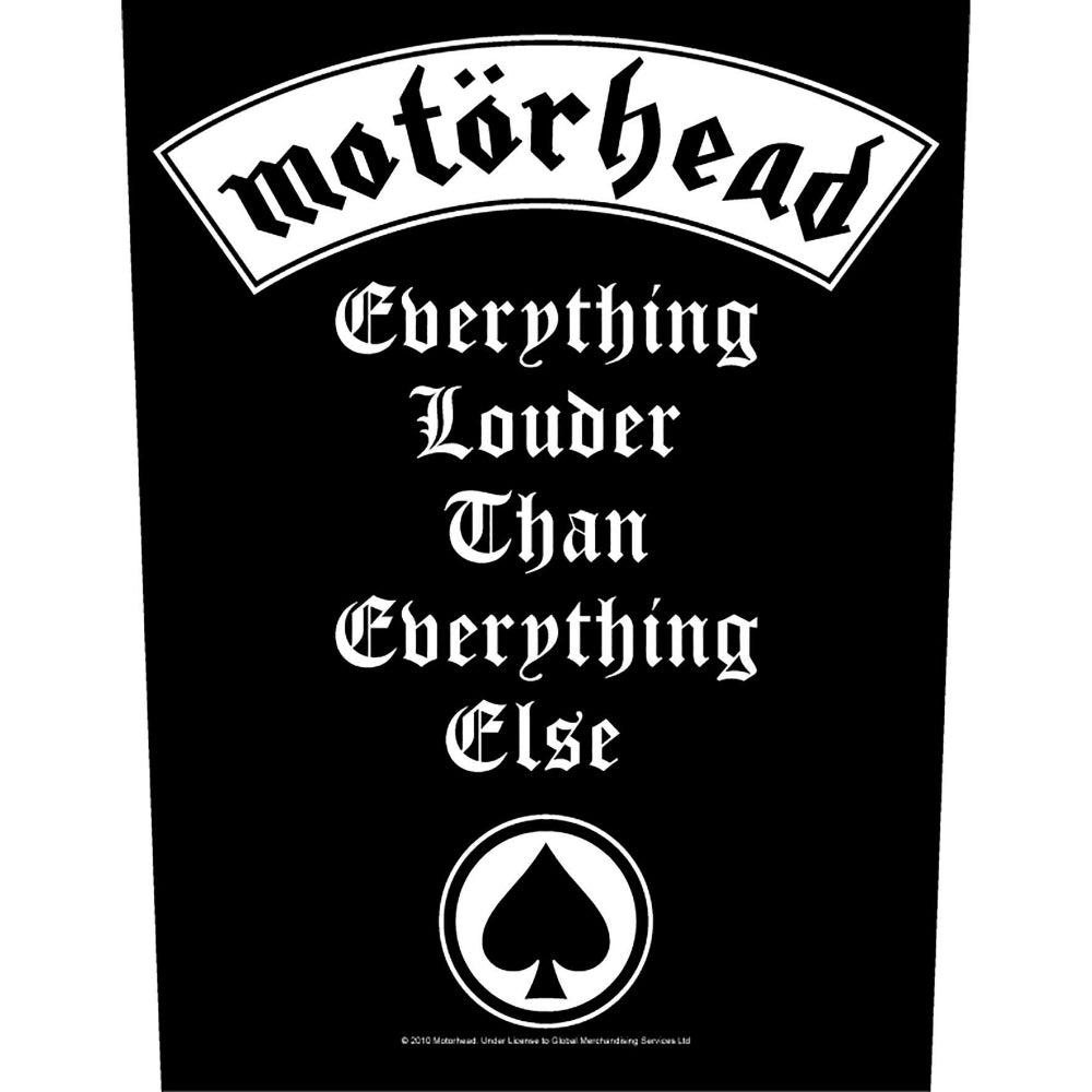 Motorhead - Everything Louder - BACKPATCH - Razamataz