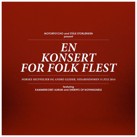 Motorpsycho - En Konsert For Folk Flest - DOUBLE LP GATEFOLD + CD + DVD - Stickman Records