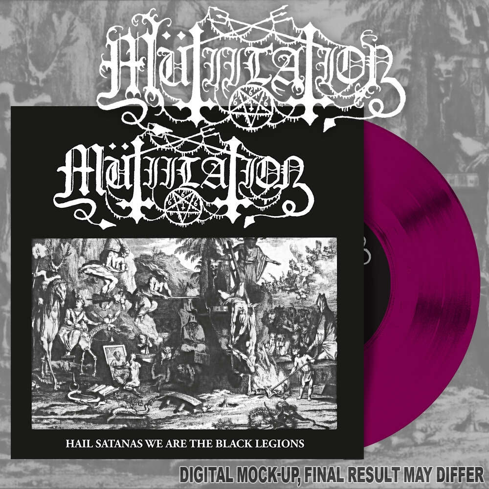 Mutiilation - Hail Satanas We Are The Black Legions - 7" vinyl coloured - Osmose Productions