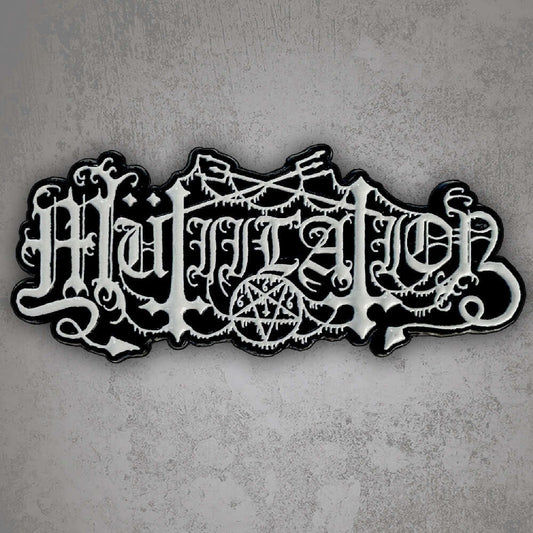 Mutiilation - White Logo - METAL PIN - Osmose Productions