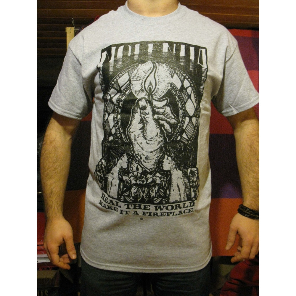 Nolentia - Heal The World, Make It A Fireplace - T-shirt - Kaotoxin