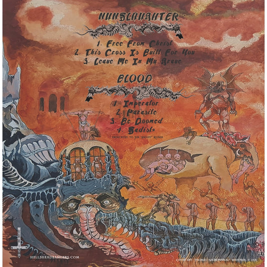 Nunslaughter - Blood - Split CD - CD - Vic Records - Image 2