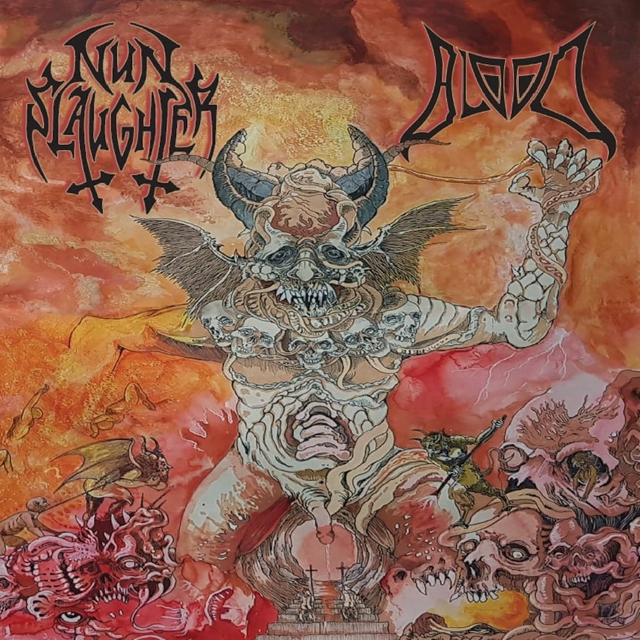 Nunslaughter - Blood - Split - LP COLOURED - Hells Headbangers Records - Image 3