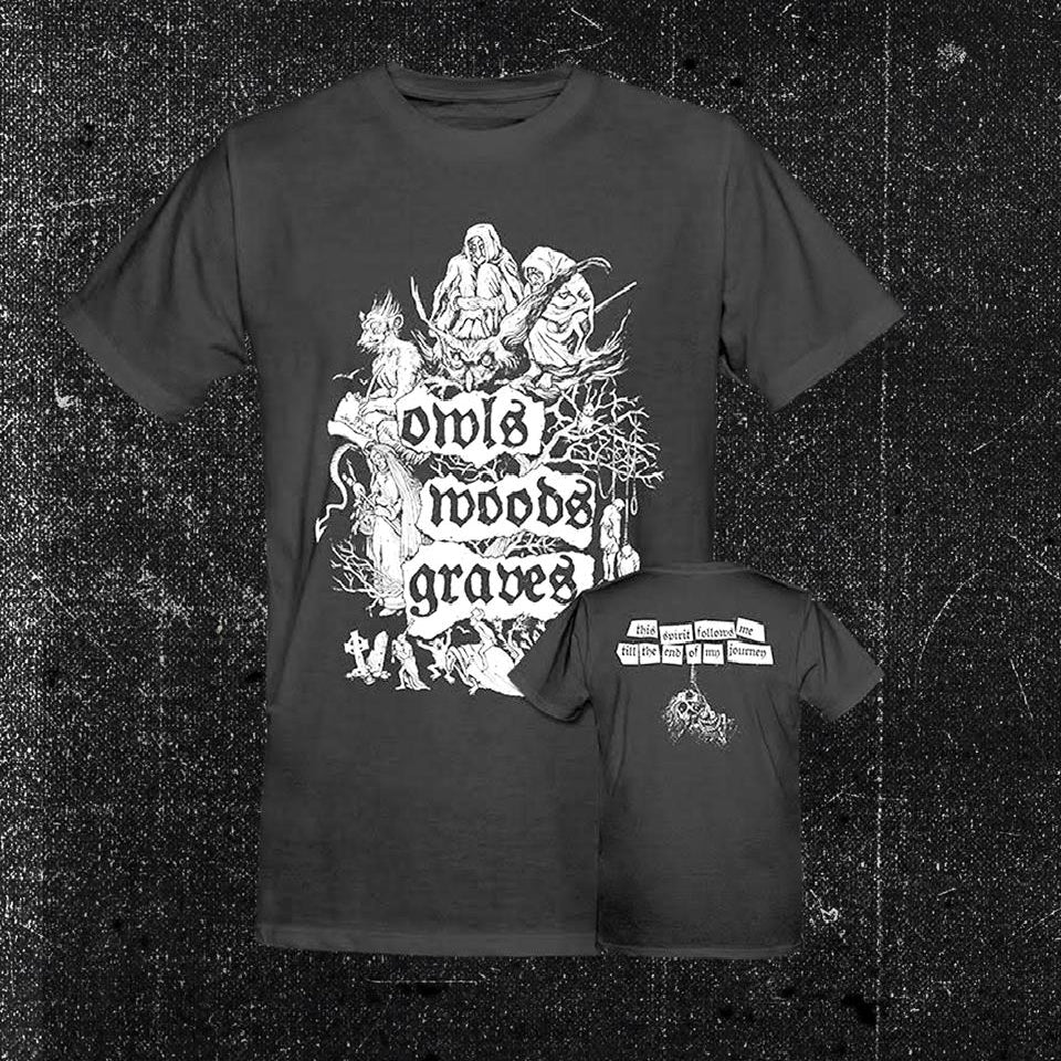 Owls Woods Graves - This Spirit Follows Me - T-shirt - Malignant Voices