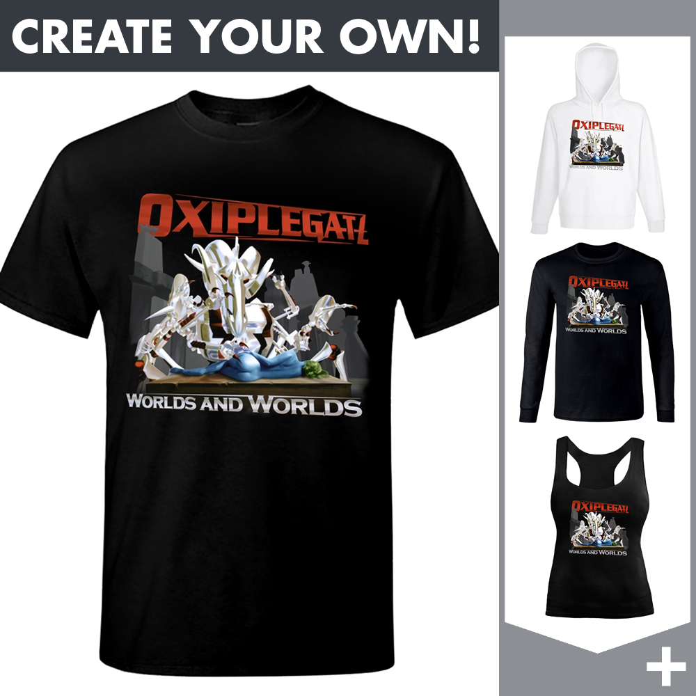 Oxiplegatz - Worlds and Worlds - Merchandising