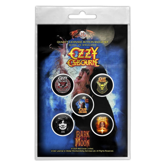 Ozzy Osbourne - Bark At The Moon - BUTTON BADGE SET - Razamataz