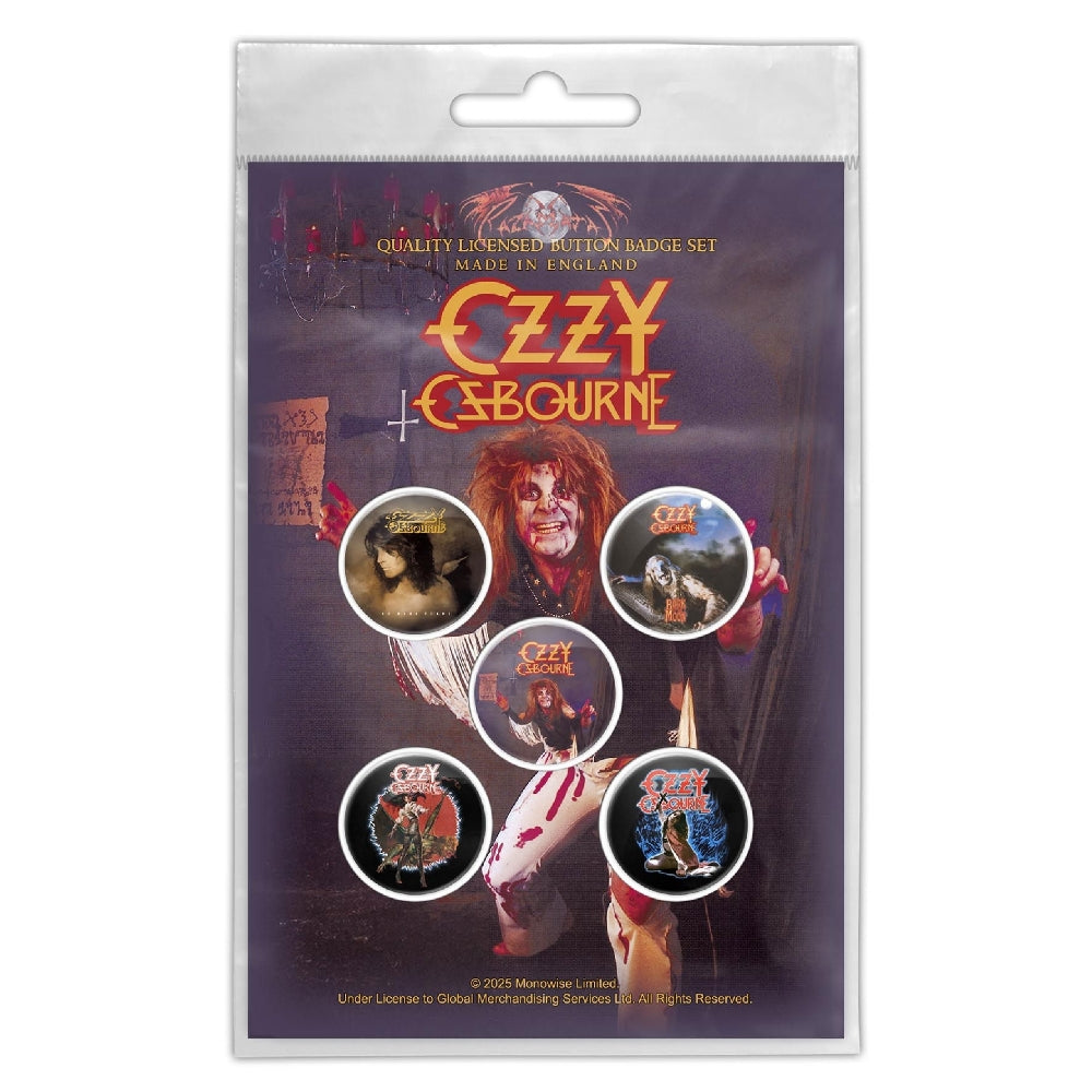 Ozzy Osbourne - Diary Of A Madman - BUTTON BADGE SET - Razamataz