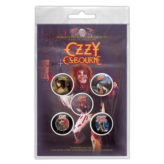 Ozzy Osbourne - Diary Of A Madman - BUTTON BADGE SET - Razamataz