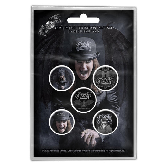 Ozzy Osbourne - Ordinary Man - BUTTON BADGE SET - Razamataz