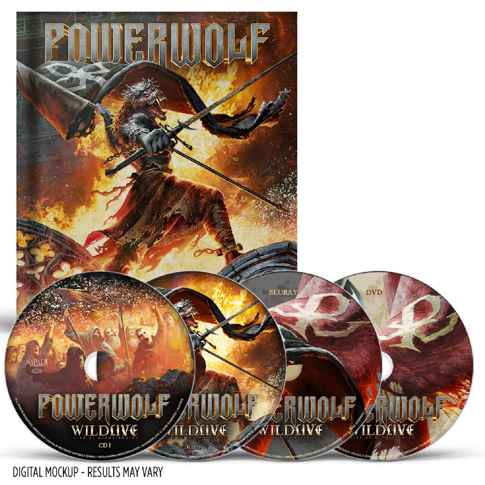 Powerwolf - Wildlive (Live At Olympiahalle) - 2CD + DVD + BLURAY MEDIABOOK - Napalm Records
